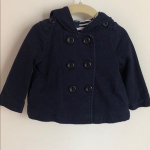 Baby GAP Navy Blue Cotton Peacoat
